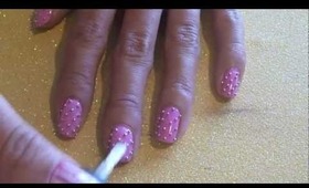 Pink Studded Nails Tutorial (Valentines Day Nails)