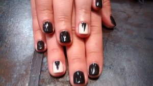triangle accented nails