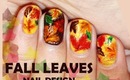 Fall Leaves Nail Art Design