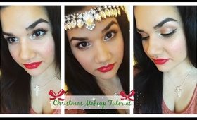 Easy Holiday Makeup Tutorial | Red Lips & Gold Eyes | ALL DRUGSTORE ❤️