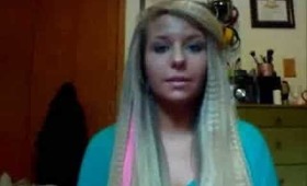 Tracy reviews Pink and Red silicone backing Clip in human hair Streaks