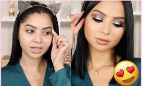 GLOW UP Winter Glam Glitter Makeup | Diana Saldana