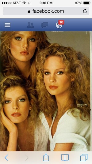 Patti Hansen, Rosie Vela, Rene Russo. Prob around 1980. Love the matching glamor makeup. Hair by Harry King