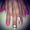 Pink - beige nails