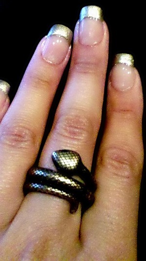 gold french mani!