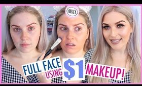 $1 MAKEUP FULL FACE! 😱💦 First Impressions Tutorial 💜 Shop Miss A