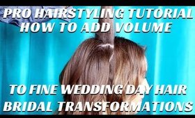 BRIDAL TRANSFORMATIONS- HOW TO ADD VOLUME AND EXTENSIONS TO FINE HAIR VIDEO TUTORIAL- mathias4makeup