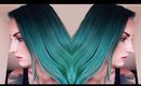 How I Dyed My Hair Green | Directions Alpine Green | Dark To Green Teal Blue Color Tutorial