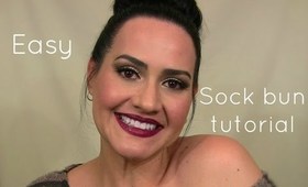 Easy Sock Bun Tutorial.