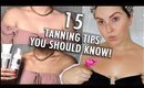 15 FAKE TAN TIPS YOU NEED TO KNOW! ⚠️ Glowing, NATURAL Tan! Shaaanxo