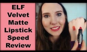 *NEW* ELF Velvet Matte Lipstick | Speed Review