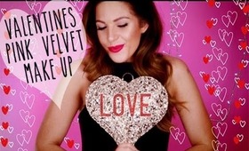 VALENTINES pink velvet make up