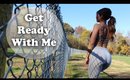 GET READY WITH ME! | Hair, Outfit, Workout + What I Eat!