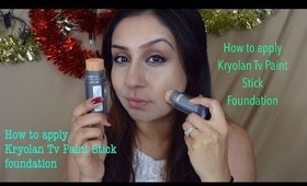 How to apply use Kryolan Tv Paint Stick Foundation || Raji Osahn