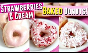 Strawberry BAKED Donuts recipe, HOW TO make donuts at home from scratch,  pinterest baked donut TEST