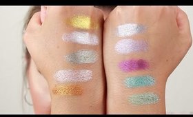 10 NEW Makeup geek Foiled Eyeshadows - Review | Swatches