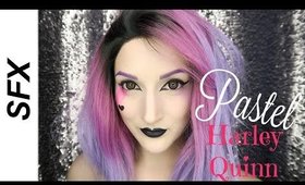 3 Minute Harley Quinn Inspired Pastel Halloween Costume | Makeup Tutorial
