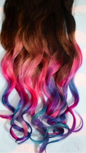 I just got my hair dip dyed!!!! These are the results!! Let me know what you think!! 