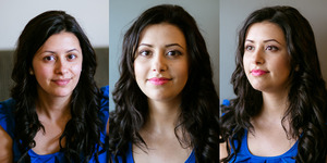 A fresh glowing complexion and pretty pink lip!