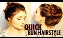 HAIRSTYLE | Easy Quick Cute Bun Hairstyle Minute tutorial