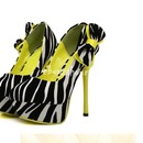 New High With Zebra Bow Stiletto Shoes