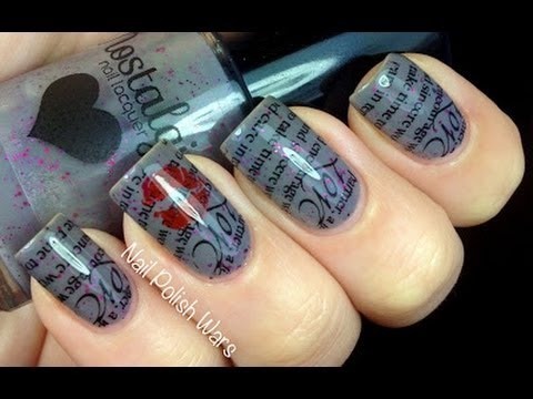 Love Letter! Konad nail art tutorial - Stamping nail design Image plate & nail  polish and konad kit | SuperWowstyle Video | Beautylish