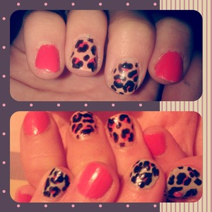 My first leo nails with my new nail art pencil :) 