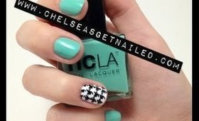 Houndstooth Print Nails