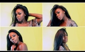 HAIR REVIEW FLAT IRONING FULL LACE TALK THRU VIDEO | AYMONEGIRL