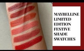 Maybelline Creamy Matte Limited Edition Festive Shade Swatches