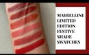 Maybelline Creamy Matte Limited Edition Festive Shade Swatches