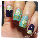 3D Gold Flowers Nail Seals from BornPrettyStore.com