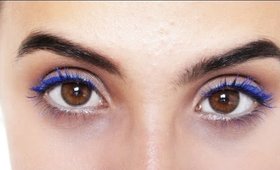 Neutral without foundation + eyeliner bleu Electrique ♥ ماكياج خفيف بأيلاينر زرق