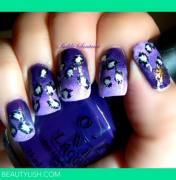 Ombré Purple With Cheetah Design | Tori S.'s Photo | Beautylish