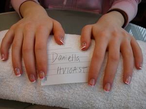 French pink/white manicure :) by me
