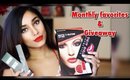 Monthly makeup favorites & Giveaway.