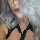 purple gray hair 