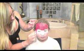 Green Wing Macaw Parrot- Halloween Makeup Tutorial