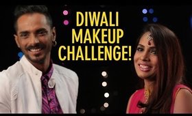 Diwali Makeup Challenge - Traditional Indian Look ft Elton Fernandez