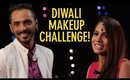 Diwali Makeup Challenge - Traditional Indian Look ft Elton Fernandez