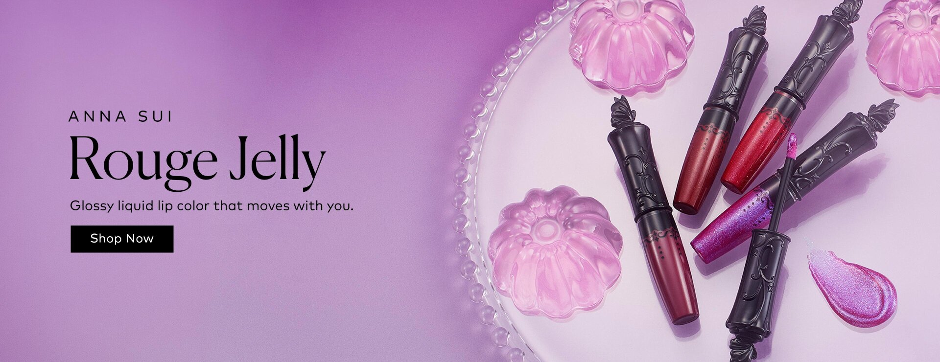 Anna Sui's Rouge Jelly does more than shine. Its moisture-holding oils and flexible film help seal in hydration, while honey, grape seed oil, and cationic hyaluronic acid help keep lips soft and comfortable. Shop it here at Beautylish.com