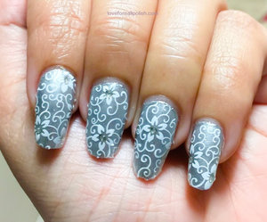 For detail tutorial visit http://lovefornailpolish.com/white-lace-nail-decals-cheap-nail-wraps-from-bornprettystore