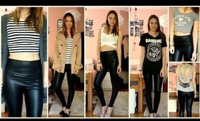 How I Style Leather Leggings ♡ Faux Leather Pants Lookbook