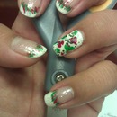 Messy Christmas Nails
