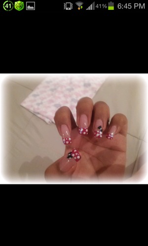 i used red, white and black. the black is a nail polish special for designe and i love to use.