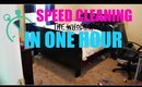 SPEED CLEANING MY HOUSE IN ONE HOUR | POWER HOUR CLEANING ROUTINE || MOTHER, DAUGHTER & SON