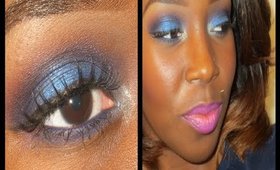 Smokey Blue eyes + Pink lips