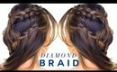 Diamond Headband Braid Hairstyle ★ Back to School Half Updo Hairstyles