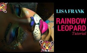 🌈Lisa Frank Rainbow Leopard 😸  |  Halloween Makeup Tutorial 2016