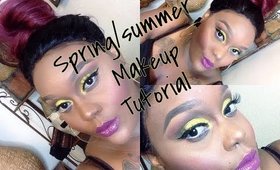Colorful Spring / Summer Inspried Makeup |Full Face tutorial|